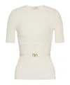Valentino Vlogo Signature Wool Jumper In White