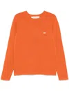 Valentino Wool Crewneck Jumper In Orange