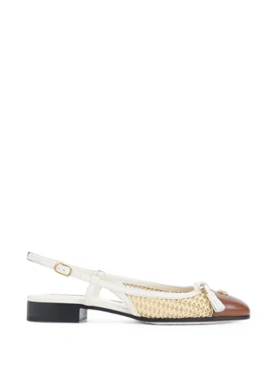 Valentino Garavani Block Heel Open Toe Slingback Tassel Mules In Animal Print