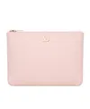 Valentino Vlogo Signature Zip-up Clutch Bag In Nude