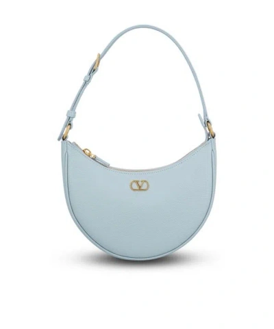 Valentino Garavani Valentino Vlogo Signature Zip-up Mini Hobo Bag In Blue