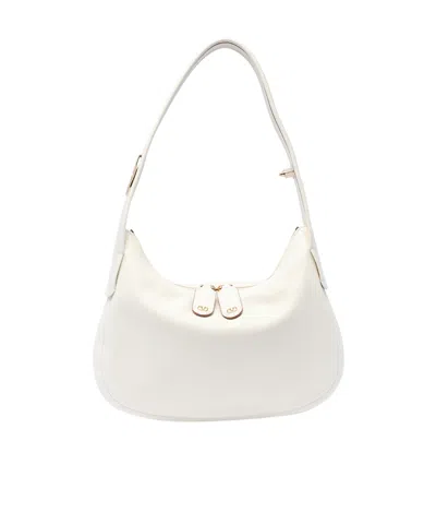 Valentino Garavani Valentino Vlogo Signature Zip-up Shoulder Bag In White