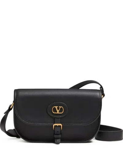 Valentino Garavani Antibes Leather Crossbody Bag Adjustable Strap In Black