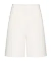 Valentino Vlogo Silk Shorts In White