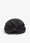 Valentino Vlogo Silk Turban Scarf In Black