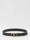 Valentino Garavani Vlogo Signature Belt In Shiny Calfskin 30 Mm Woman Black 100 In Black
