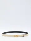 Valentino Garavani Vlogo Signature Belt In Shiny Calfskin 30 Mm Woman Ivory 095 In White