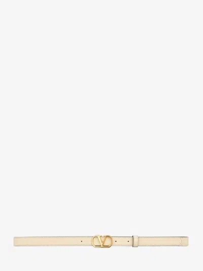 Valentino Garavani Vlogo Singature Belt In White
