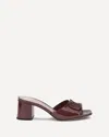 Valentino Square Toe High Heel Sandals In Brown