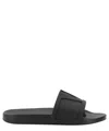 Valentino Garavani Black Sandals With Vlogo Detail On The Front In Tech Fabric Man In Black