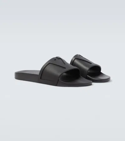 Valentino Garavani Vlogo Slides In Black