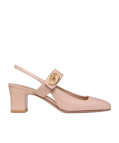 Valentino Garavani Vlogo Locker 60 Mary-jane Slingback Pumps In Pink