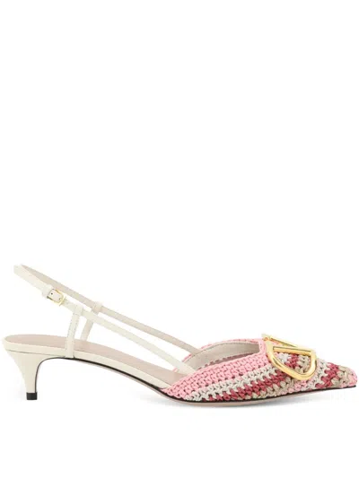 Valentino Garavani Vlogo Slingback Pumps In Pink