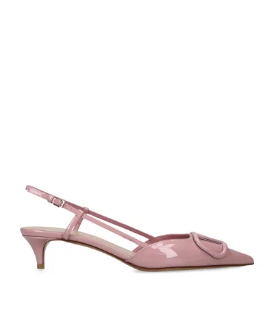 Valentino Garavani Vlogo Slingback Pumps In Pink