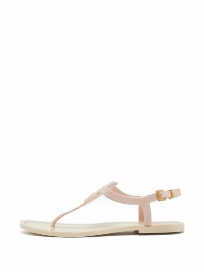 Pre-owned Valentino Garavani Vlogo Slingback-strap Flat Sandals In Pink