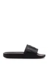 Valentino Garavani Logo Slide Sandals In Black