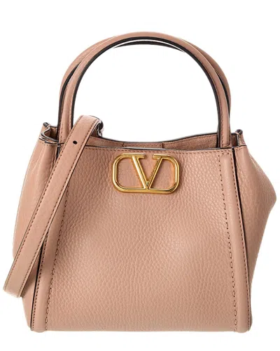 Valentino Garavani Valentino Vlogo Small Leather Tote