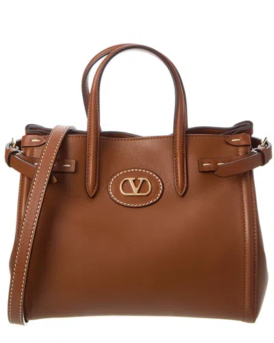VALENTINO GARAVANI VALENTINO VLOGO SMALL LEATHER TOTE