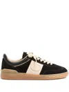 Valentino Garavani Upvillage Low Top Trainer In Split Leather And Calfskin Nappa Leather In Black