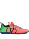 Valentino Vlogo Sneakers In Orange