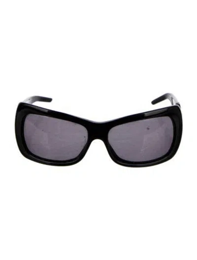 Pre-owned Valentino Vlogo Square Sunglasses In Black