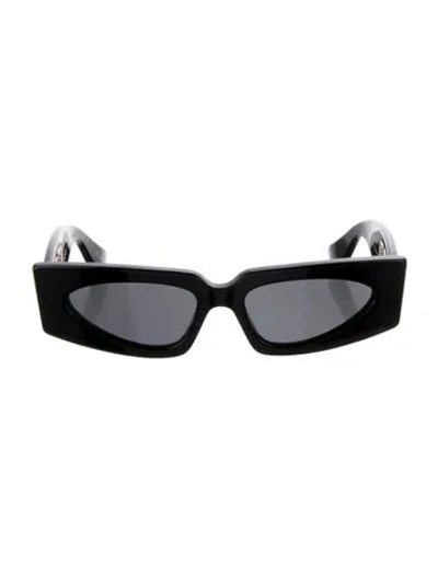 Pre-owned Valentino Vlogo Square Sunglasses In Black