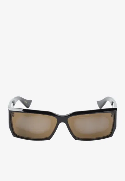 Valentino Vlogo Square Sunglasses In Brown