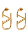 Valentino Garavani Vlogo Signature Metal Earrings Woman Gold Uni In Gold