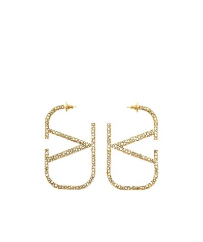 Valentino Garavani Vlogo Stud Earrings In Yellow