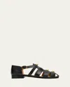 Valentino Flat Sandal In Nero