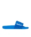 Valentino Garavani Vlogo Studded Pool Slides In Black