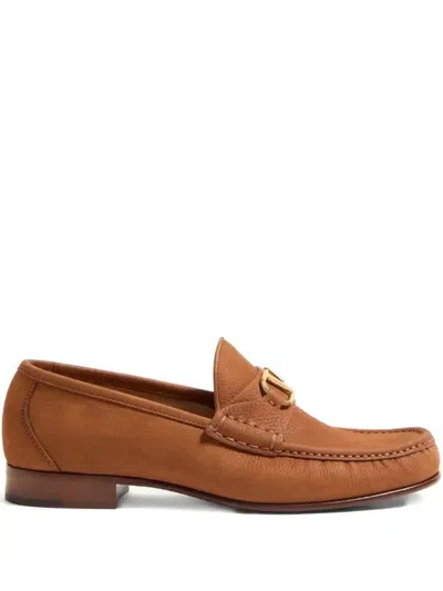 VALENTINO GARAVANI VLOGO SUEDE LOAFERS - MEN'S - CALF LEATHER/GOAT SKIN