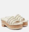 Valentino Garavani Vlogo Platform Slide Sandal In Weiss