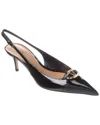 Valentino Vlogo Signature 80 Leather Slingback Pumps In Black