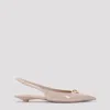 Valentino Vlogo The Bold Edition Pink Calf Leather Ballerinas In Beige Rose