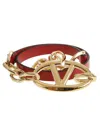 Valentino Belt H. 15 Vlogo The Bold Edition Box Calf Chain Logo In Brown