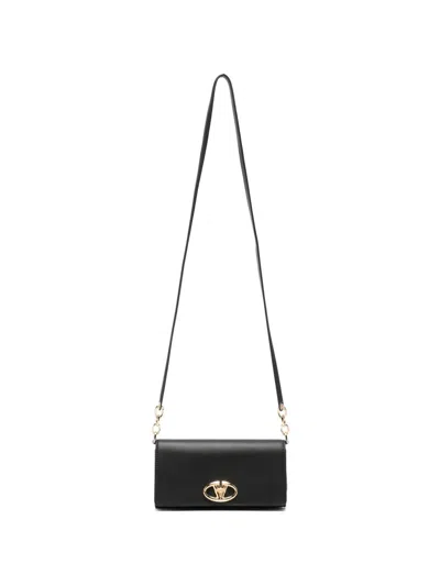 Pre-owned Valentino Garavani Vlogo The Bold Edition Clutch Bag In Black