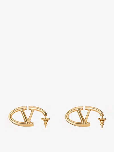 Valentino Garavani The Bold Edition Vlogo Earrings In Gold