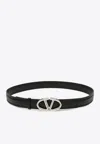 Valentino The Bold Edition Vlogo Belt In Black