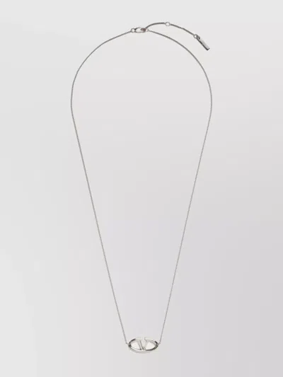 Valentino Garavani Vlogo The Bold Edition Metal Necklace In Metallic