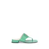 Valentino Vlogo Leather Thong Sandals With Squared Toe