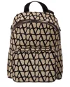Valentino Vlogo Toile Iconographe Canvas & Leather Backpack