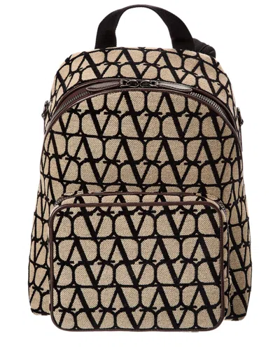 Valentino Garavani Valentino Vlogo Toile Iconographe Canvas & Leather Backpack