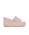 Valentino Vlogo Silk Torchon 100 Leather Wedge Sandal In Pink