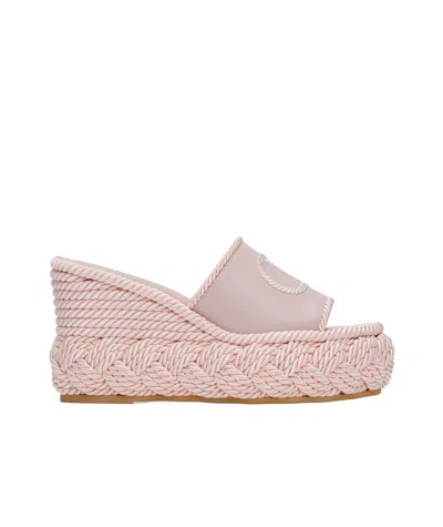 VALENTINO GARAVANI VLOGO TORCHON WEDGE SANDALS