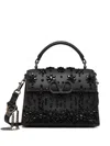 Valentino Garavani Vlogo Tote Bag In Jet Black Ruthenium