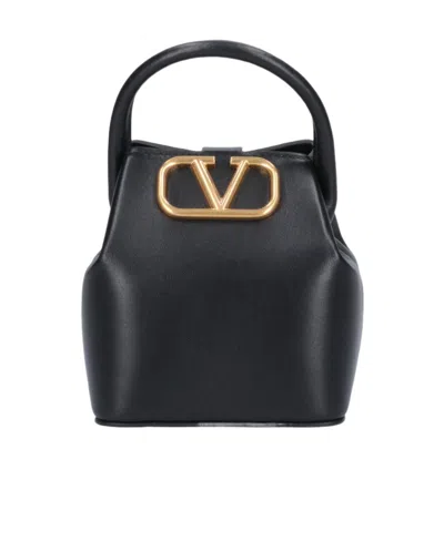 Valentino Garavani Vlogo Tote Bag In Black