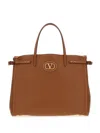 Valentino Vlogo Tote Bag In Brown