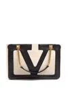 Valentino Viva Superstar Small Two-tone Leather Shoulder Bag In Neutrals