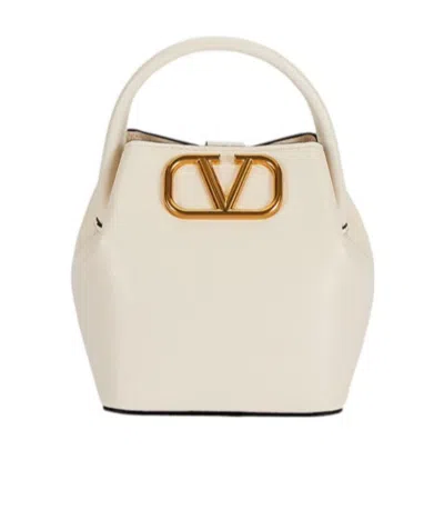 Valentino Garavani Vlogo Tote Bag In White